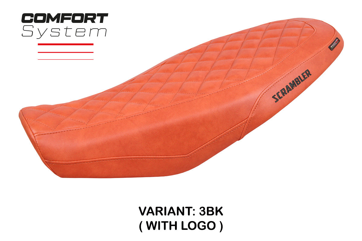 Tappezzeria Italia Ducati Scrambler 800 2023-2025 Seat Cover Comfort in Brick Leather Diamond