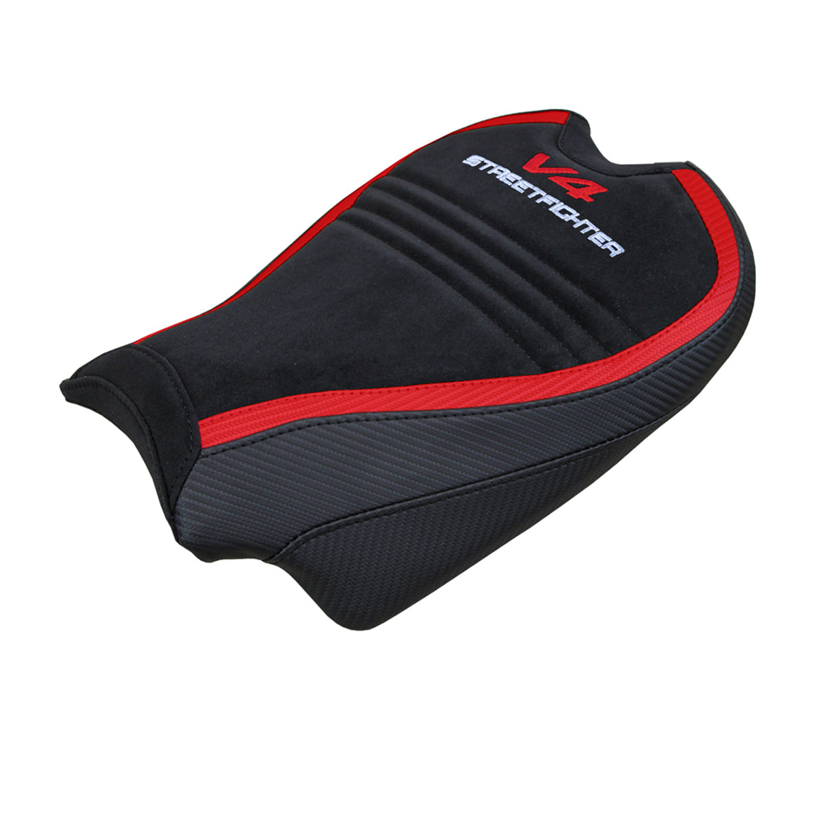 Tappezzeria Italia Ducati Streetfighter V4 2020-2024 Seat Cover in Velvet Red and Black SpEd