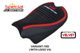 Tappezzeria Italia Ducati Streetfighter V4 2020-2024 Seat Cover in Velvet Red and Black SpEd