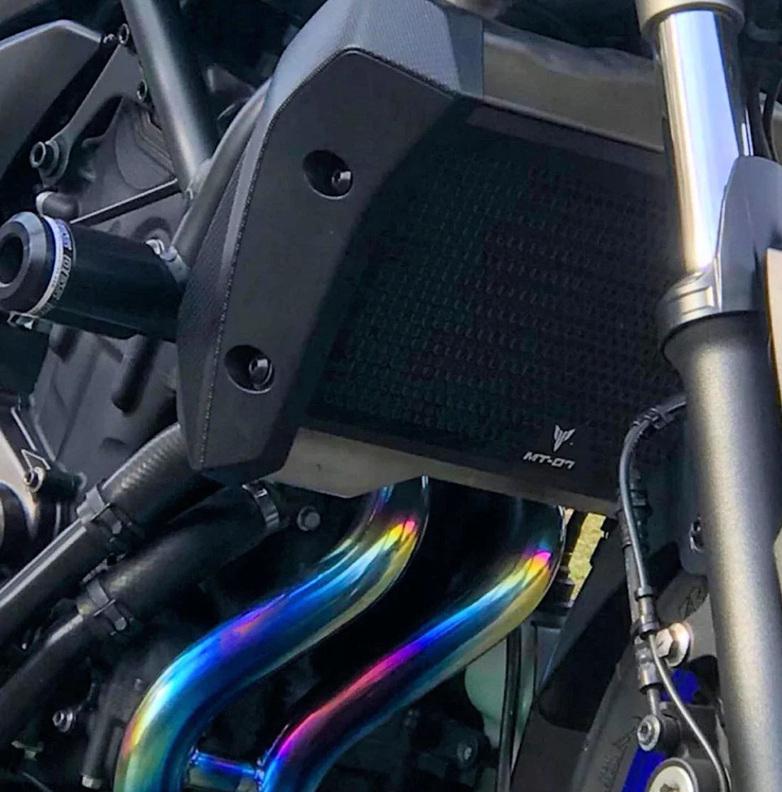 Vandemon  Yamaha R7 MT07 FZ07 XSR700 Tracer 700/GT Tracer 7/GT Titanium Exhaust System  YAMAMT07EXHTITAN VA-81