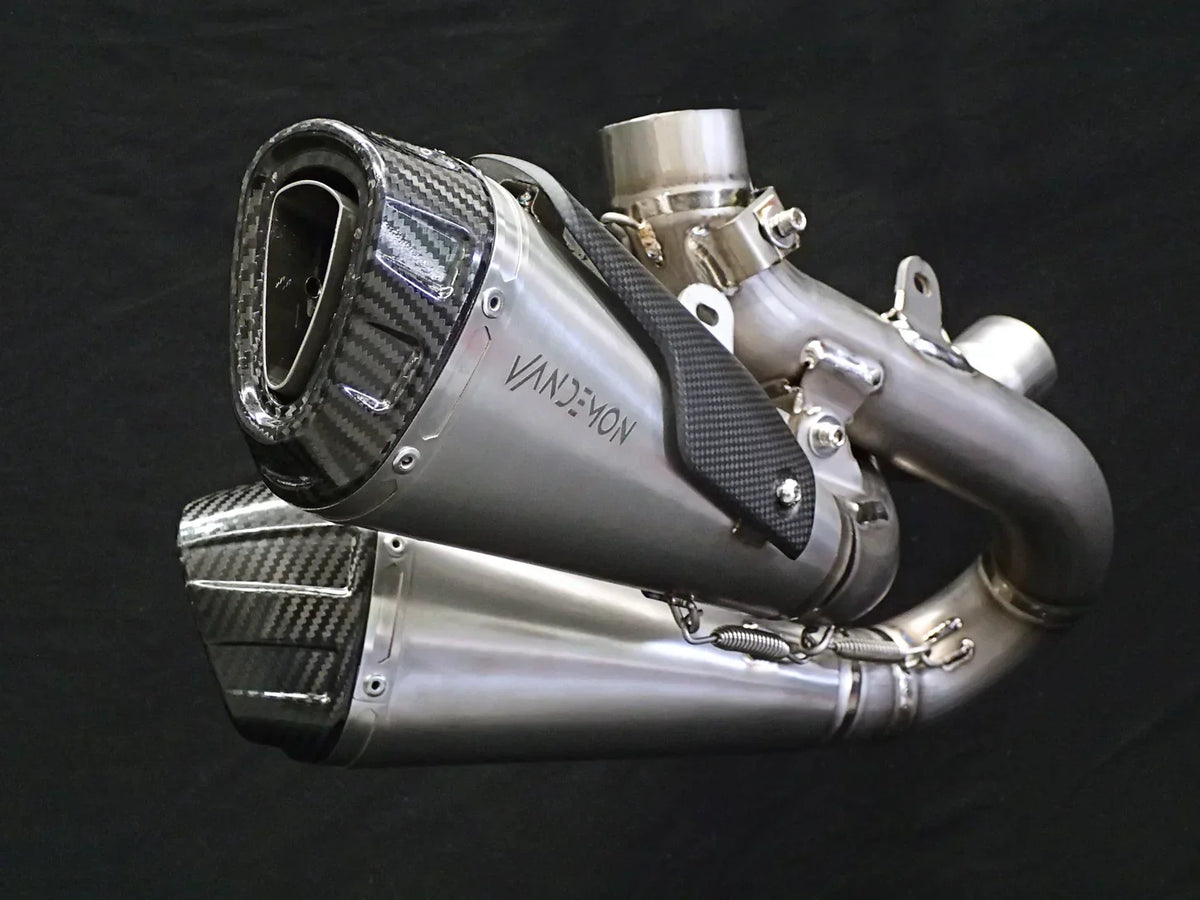 IN STOCK Vandemon  Ducati Panigale & Streetfighter V4S/V4R Vandemon All Titanium Slip-On 2018-24 DUCV4SFTIMUFLMB VA-3