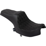 DRAG SPECIALTIES SEATS Predator III Seat - Solar Leather - Double Diamond - Black Stitch - Challenger '20-'25 0810-2464