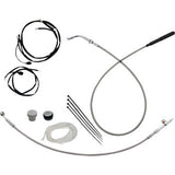 FAT BAGGERS INC. EZ Install Kit - 16" Handlebars - Upper Clutch - Braided Stainless Steel/Chrome 149016-C