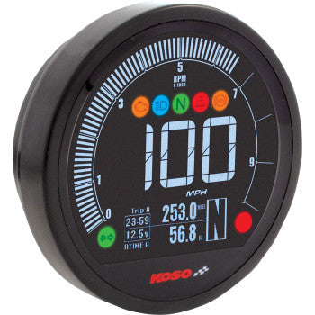 KOSO NORTH AMERICA DL-04HD Multifunction Gauge - Black - Harley Davidson® BA077400