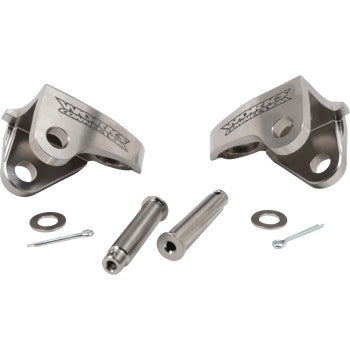 WORKS CONNECTION Footpeg Mounts - Titanium - CRF 20-520