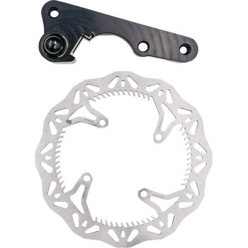 GBRAKES Brake Rotor Kit 270mm Solid Mount Wave Rotor + Bracket GBDOS217