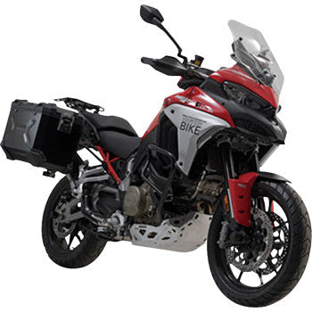 SW-MOTECH TRAX ADV Aluminum Case System - Black - Ducati Multistrada V4 '21-'24 KFT.22.822.70300/B