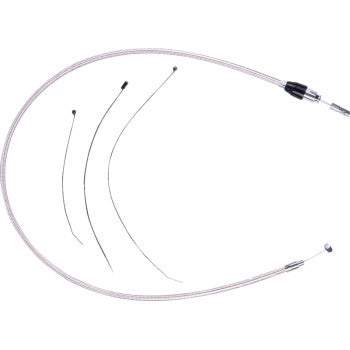 MAGNUM SHIELDING Polished Stainless Quick Connect Upper Clutch Cable - 51" 52388HE