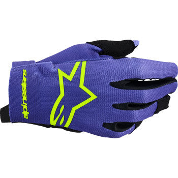 ALPINESTARS Youth Radar Gloves - Purple/Fluo Yellow - Small 3541824-3175-S