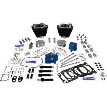 S&S CYCLE 129" Power Package - HPT496 - Chain Drive - Oil Cooled - Black w/o Highlights - M8 0904-0180