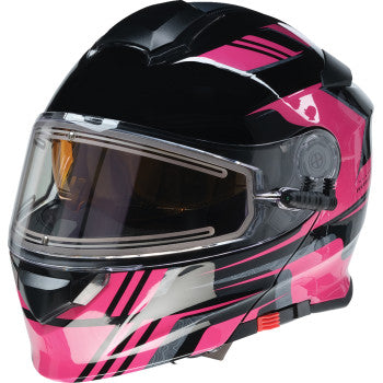 Z1R Solaris 2.0 Helmet - First Tracks - Electric - Dual Pane - Black/Pink - Large 0120-0846