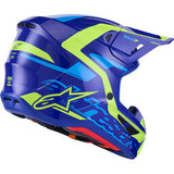 ALPINESTARS SM7 Helmet - Deed - Gloss Blue/Yellow Fluo - XS 8302426-7253-XS