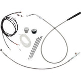 FAT BAGGERS INC. EZ Install Kit - 16" Handlebars - Upper Clutch - Braided Stainless Steel/Chrome 119016-C