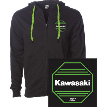 FACTORY EFFEX Kawasaki Octagon Zip-Up Hoodie - Black - XL 28-88156
