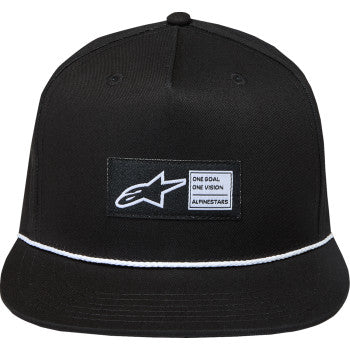ALPINESTARS Label Snapback Hat - Black - One Size  1236-81438-10-OS