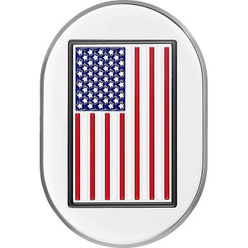 FIGURATI DESIGNS Antenna Cover - Right Rear Fender - American Flag - Chrome FD20-AC-SS-RT