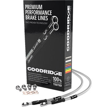 GOODRIDGE Brake Hose Kit - Front - FLST/C '84-'08/FLSTF '90-'11 HD0001-1FC-CL