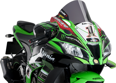 PUIG HI-TECH PARTS Race Windscreen - Dark Smoke - Kawasaki 9849F