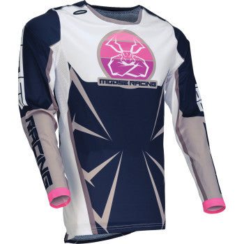 MOOSE RACING Agroid Jersey - Navy/White - Large 2910-8140