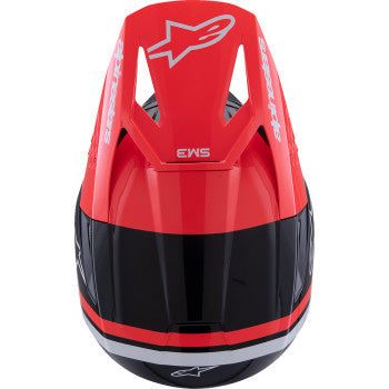 ALPINESTARS SM3 Helmet - Radium - Gloss Black/Red Fluo/White - Large 8300826-1553-L
