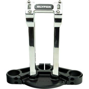 SLYFOX Handlebar Riser Kit - Straight - 1-1/8" Clamping - 10" Rise - Raw SF-1003-10-R