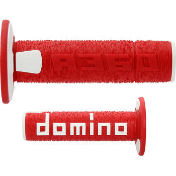 DOMINO A360 Off-Road Grips - Red/White  A36041C4246