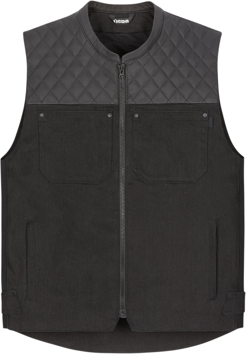 ICON Chamonix Denim Vest - Black - 3XL 2830-0557