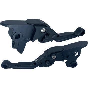 POWERSTANDS RACING Lever Set - Anthem - Pro - Harley Davidson - Black 12-03652-22