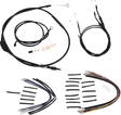 BURLY BRAND Cable Kit - Jail Bar - 12" Handlebars - Black Vinyl B30-1147