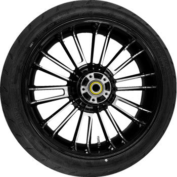 COASTAL MOTO Atlantic Rear Wheel - Black Cut (18") | Dunlop AE2 Tire (180/55B18) PKG2-ATL185BC-ABST
