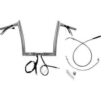 FAT BAGGERS INC. 1-1/4" EZ Install Pointed Top Handlebar - 12" - Chrome 949912