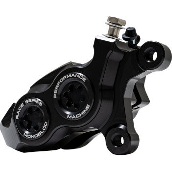 PERFORMANCE MACHINE (PM) Caliper - 137 X 4B - Right - Black Anodized with Black Bore Caps 0053-2958-MB