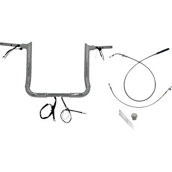 FAT BAGGERS INC. 1-1/2" EZ Install Pointed Top Handlebar - 14" - Chrome 849014