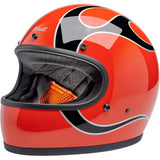 BILTWELL Gringo Helmet - Flames - Competition Orange - 2XL 1002-593-506