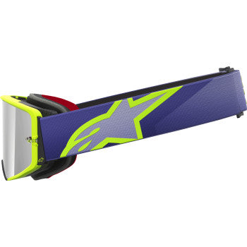 ALPINESTARS GOGGLES Goggle Supertech Corp Purple/Yl Mirror-Sil 5100326-3156
