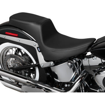 DRAG SPECIALTIES Performance Predator 2-Up Seat - Solar Leather - Smooth - FL '00-'17 0802-1644