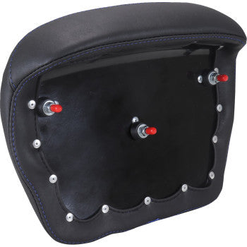 MUSTANG Chopped Tour-Pak® Pad - Sky Blue Stitching - FLH/FLT '23-'25 88440SB