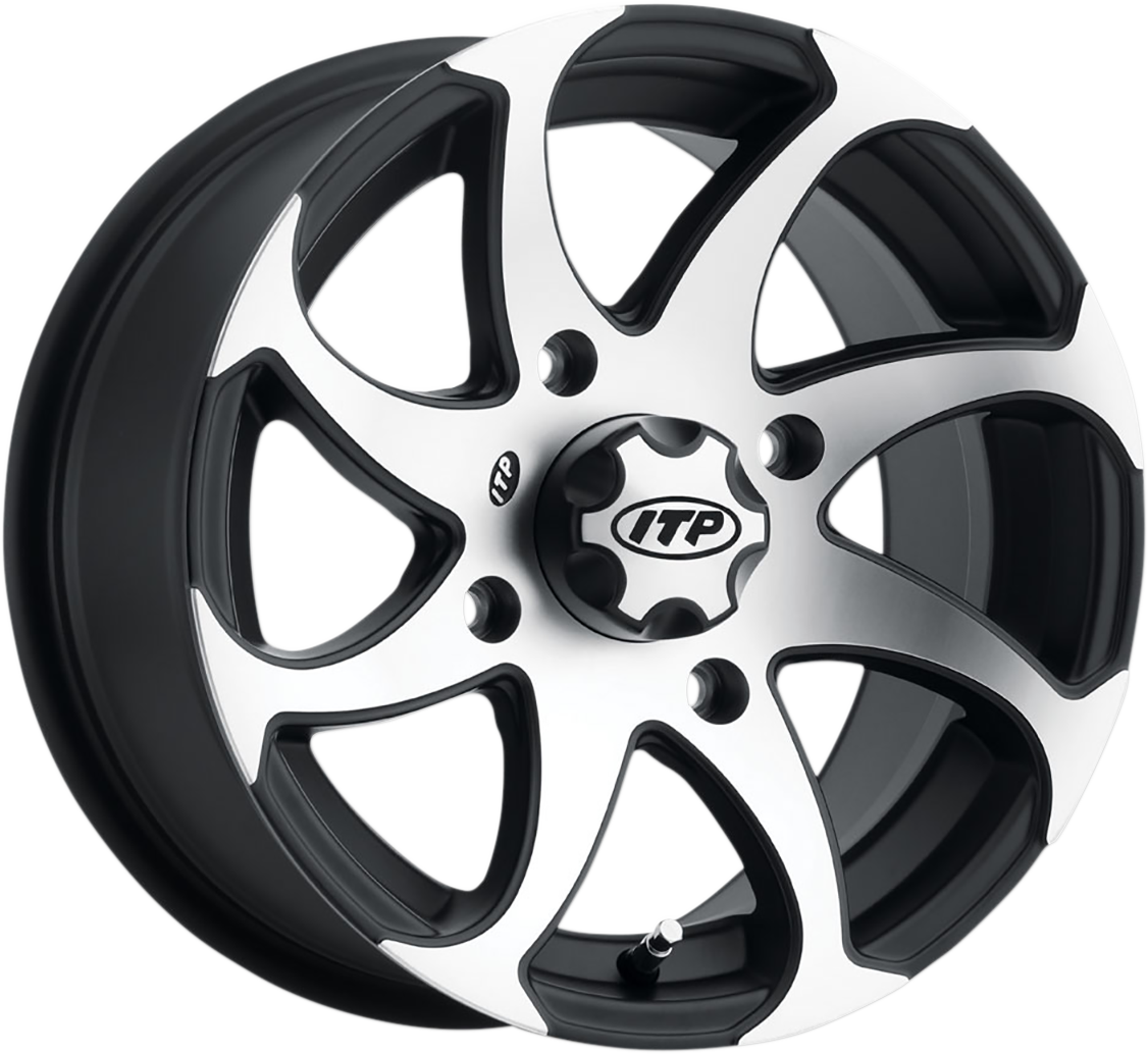 ITP Wheel - Twister - Directional - Front/Rear | Left - Machined Black - 14x7 - 4/110 - 5+2 1422326536BL