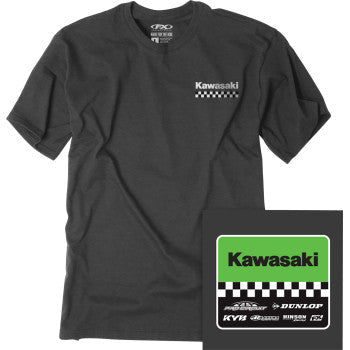 FACTORY EFFEX Youth Kawasaki Starting Line T-Shirt - Heather Charcoal - Medium 27-83102
