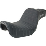 SLYFOX Highnoon Seat - Vinyl - Classic Stitch - Gray Logo - Dyna '12-'16 4694B-slyfox