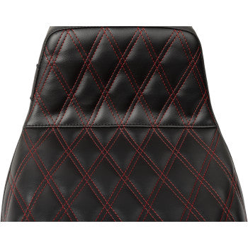 LE PERA Tailwhip Seat - Red Double Diamond Stitch - FLH/FLT '23-'24 LV-587DD-R01