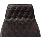 LE PERA Tailwhip Seat - Red Double Diamond Stitch - FLH/FLT '23-'24 LV-587DD-R01