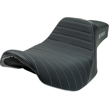 SLYFOX Highnoon Seat - Vinyl - Classic Stitch - Gray Logo - FLH/FLT '23-'24 4704B-SlyFox