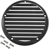 JOKER MACHINE Derby Cover - 5 Hole - Finned - Black/Silver - M8 Softail 06-965-2