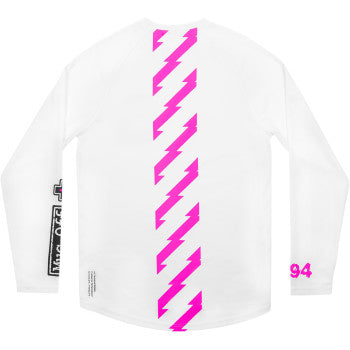 MUC-OFF USA Riders Long-Sleeve Jersey - White - Medium 20488