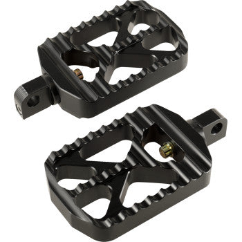 JOKER MACHINE Bear Claw Footpegs - Black - Harley-Davidson 08-646-1B