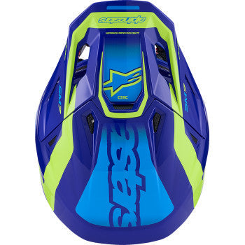 ALPINESTARS SM7 Helmet - Deed - Gloss Blue/Yellow Fluo - 2XL 8302426-7253-XXL