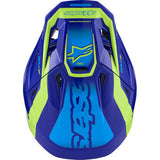 ALPINESTARS SM7 Helmet - Deed - Gloss Blue/Yellow Fluo - Large 8302426-7253-L