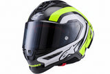 ALPINESTARS  Supertech R10 Helmet - 22.06 - Arius - Gloss Black/Silver/Yellow Fluo - XS  8203926-1699-XS