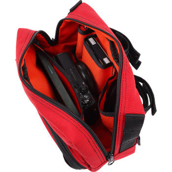 THRASHIN SUPPLY CO. Handlebar Bag Plus - Red THB-0017